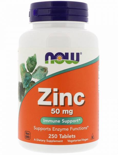 NOW Zinc Gluconate 50 мг 250 таблеток