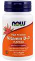 NOW Vitamin D-3 2000 IU 30 капсул