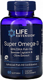 Life Extension Super Omega-3 EPA/DHA with Sesame Lignans & Olive Extract 60 капс.