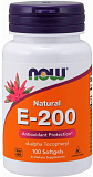 NOW E-200 Natural 100 капсул
