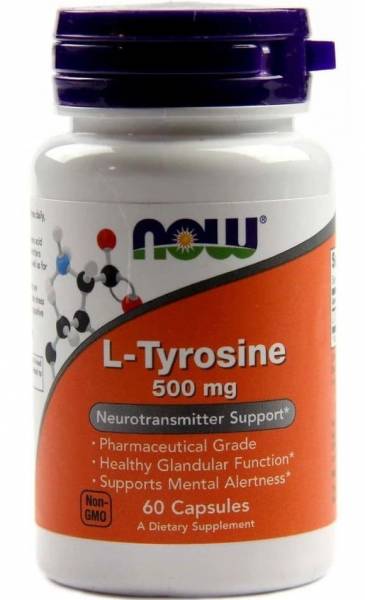 NOW L-Tyrosine 500 мг 60 капсул