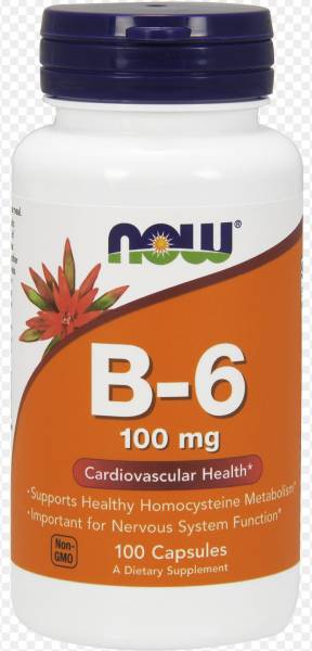 NOW B-6 100 мг 100 капсул