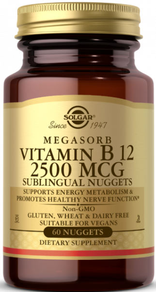 Solgar Vitamin B12 2500 mcg Nuggets 60 таблеток