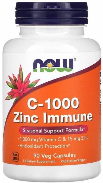 NOW C-1000 Zinc Immune 90 капсул
