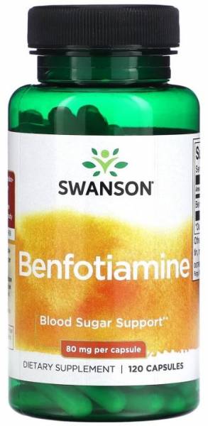 Swanson Benfotiamine Бенфотиамин 80 мг 120 капсул