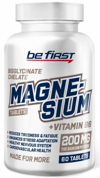 Be First Magnesium bisglycinate chelate + B6 60 таблеток