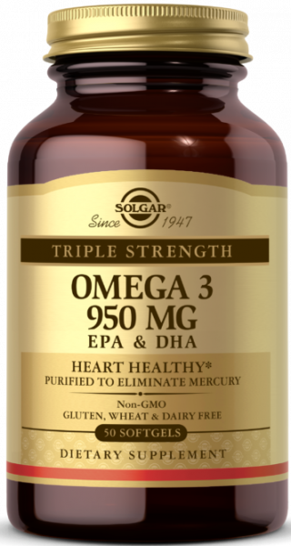 Solgar Omega-3 950 mg Epa & Dha Triple Strength 50 капсул