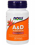 NOW Vitamin A & D 10000/400 100 капсул