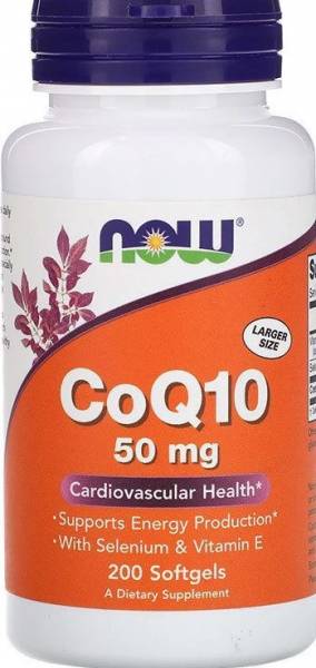 NOW CoQ10 50 mg + VIT E 200 капсул