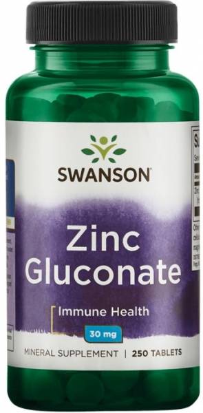 Swanson Zinc Gluconate 30 мг 250 таблеток