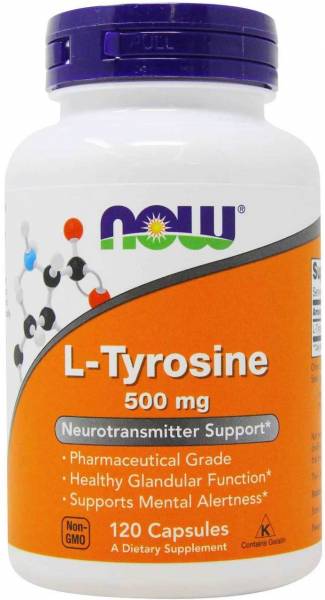 NOW L-Tyrosine 500 мг 120 капсул