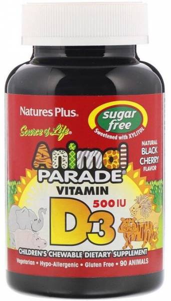 Nature's Plus Animal Parade Vitamin D3 500 IU 90 жев. табл.