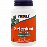 NOW Selenium 200 mcg 180 капсул