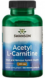 Swanson Acetyl L-Carnitine 500 мг (Ацетил Л-Карнитин) 100 капсул