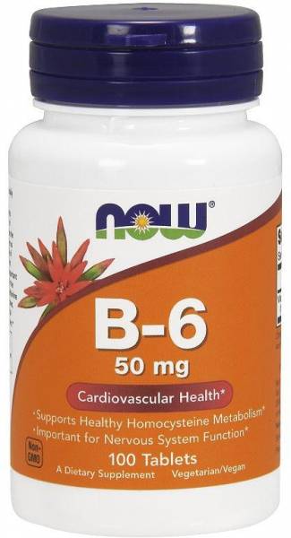 NOW Vitamin B-6 50 mg 100 таблеток