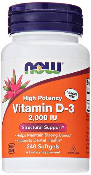 NOW Vitamin D-3 2000 IU 240 капсул
