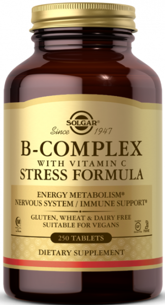 Solgar B-Complex With Vitamin C Stress Formula Tablets 250 таблеток