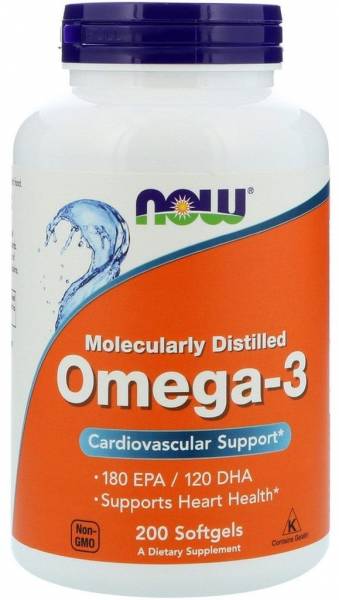 NOW Omega 3 1000 мг 200 капсул