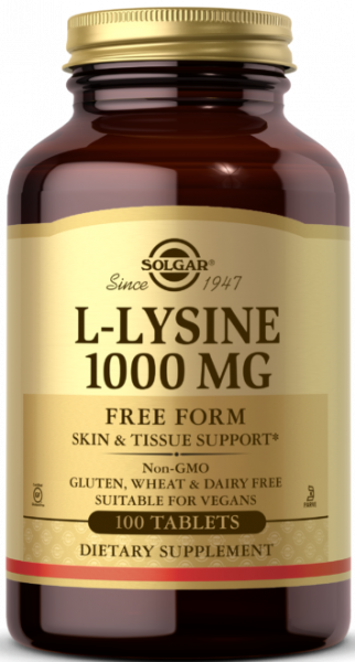 Solgar L-Lysine 1000 mg Tablets 100 таблеток