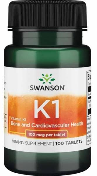 Swanson Vitamin K1 100 мкг 100 таблеток