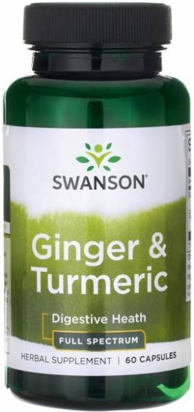 Swanson Full Spectrum Ginger & Turmeric 2-in-1 60 капсул