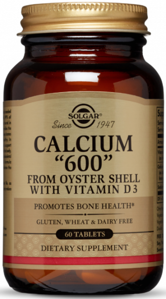 Solgar Calcium “600” Tablets (from Oyster Shell with Vitamin D3) 60 таблеток