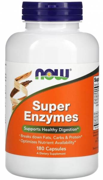 NOW Super Enzymes capsules 180 капсул