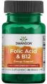 Swanson Folic Acid & B12 30 капсул