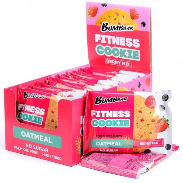 Bombbar Fitness Cookie Печенье неглазированное овсяное 40 г. - 1 печенье