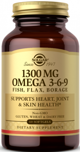 Solgar 1300 mg Omega 3-6-9 Softgels 60 капсул