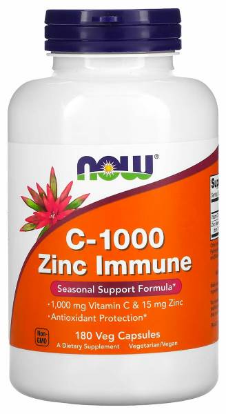 NOW C-1000 Zinc Immune 180 капсул