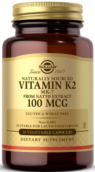 Solgar Vitamin K2 (MK-7) 100 mcg Vegetable Capsules 50 капсул