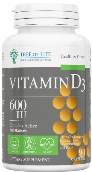 Tree of Life Vitamin D3 600ME 90 капсул