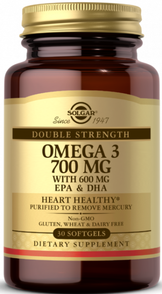 Solgar Double Strength Omega-3 700 mg Softgels 30 капсул