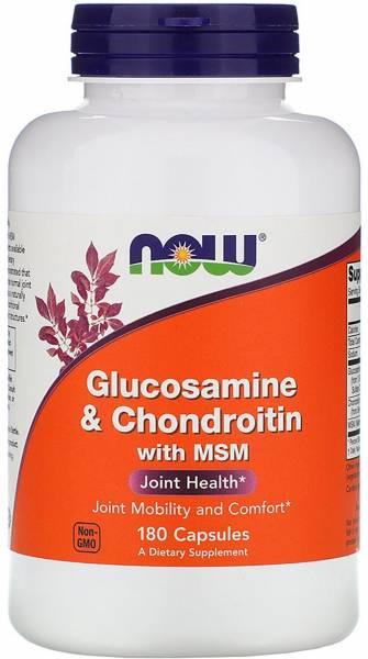 NOW Glucosamine & Chondroitin with MSM 180 капсул