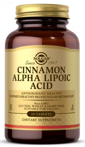 Solgar Cinnamon Alpha Lipoic Acid 60 таблеток