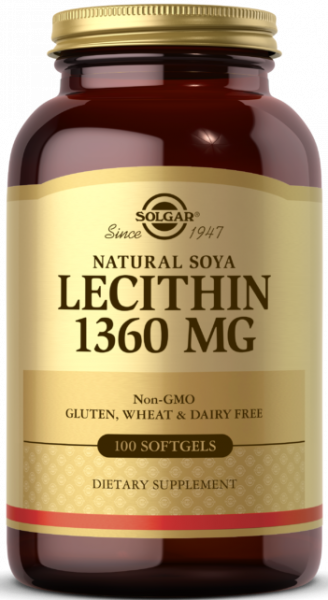 Solgar Lecithin 1360 mg Softgels 100 капсул