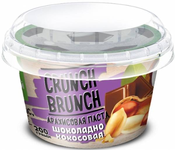 Crunch Brunch Арахисовая паста шоколадно-кокосовая 200 грамм