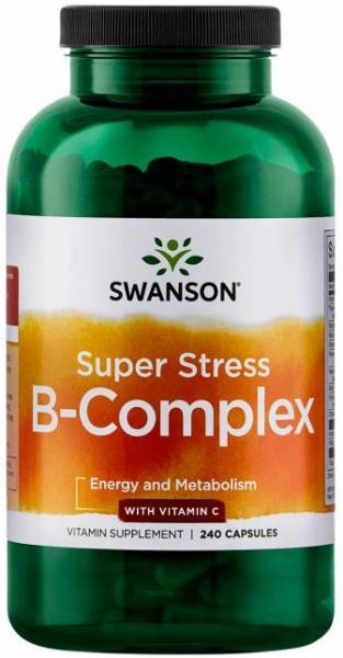 Swanson Super Stress B Complex + VITAMIN C 240 капсул