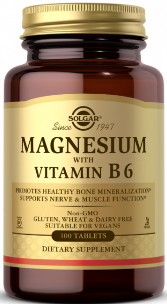 Solgar Magnesium with Vitamin B6 Tablets 100 таблеток