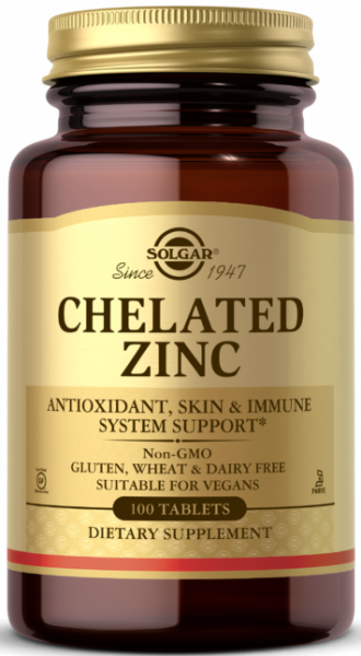 Solgar Chelated Zinc Tablets 100 таблеток