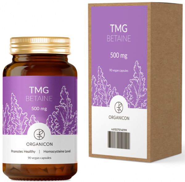 Organicon TMG BETAINE (Триметилглицин) 90 капсул