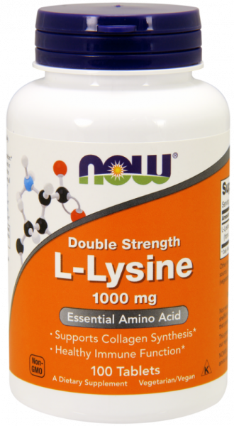 NOW L-Lysine 1000 мг 100 таблеток