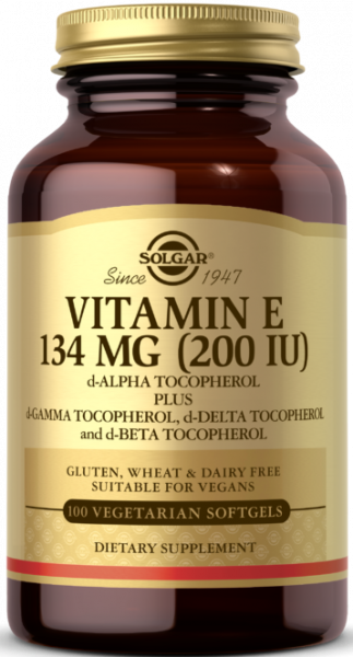 Solgar Vitamin E 134 MG (200 IU) Vegetarian Softgels 100 капсул