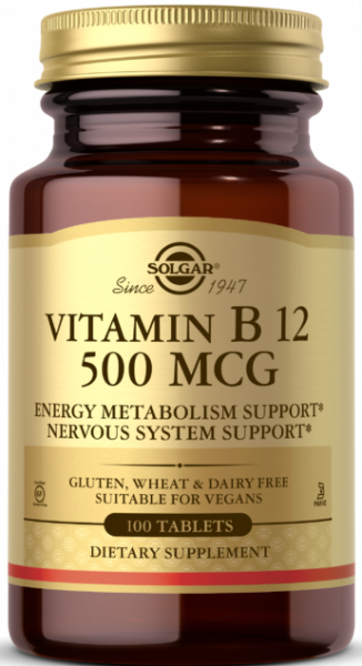 Solgar Vitamin B12 500 mcg Tablets 100 таблеток