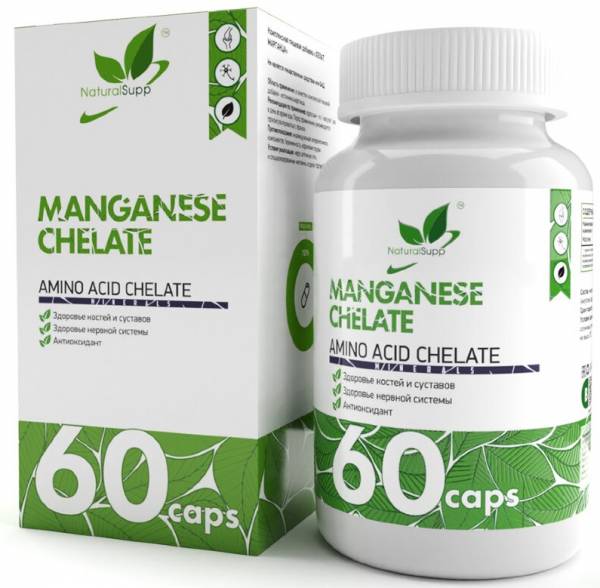 NaturalSupp Manganese chelate 60 капсул