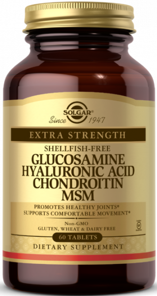Solgar Glucosamine Hyaluronic Acid Chondroitin MSM (Shellfish-Free) Tablets 60 таблеток